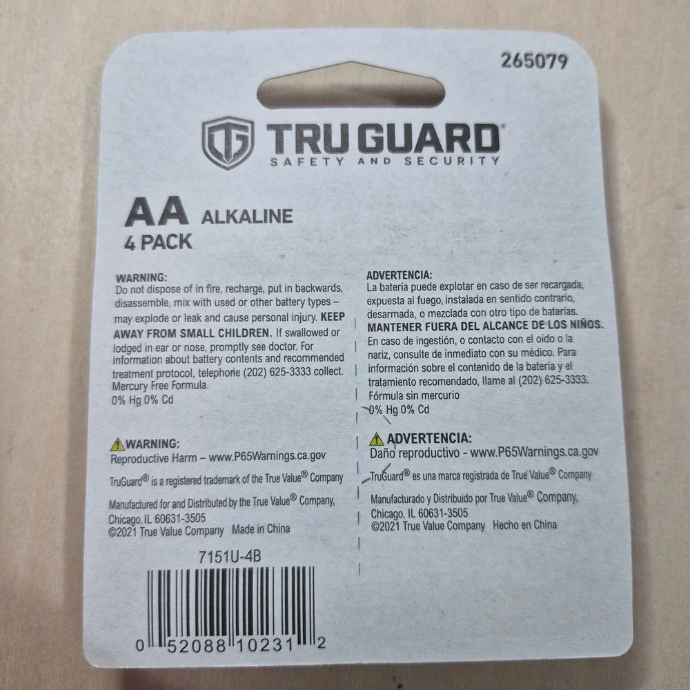 Tru Guard AA Alkaline Batteries 6x 4 Pack Long Lasting Power For Devices‎